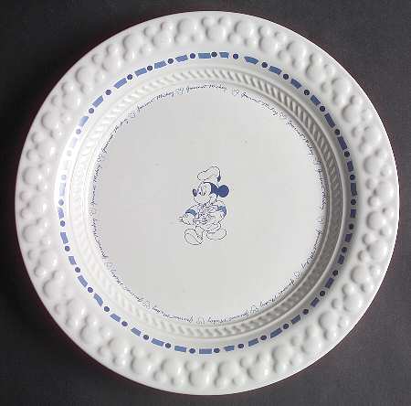 Gourmet Mickey (Blue Embossed) Dinner Plate