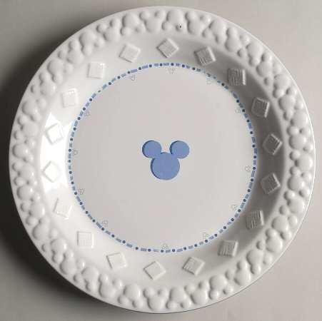 Gourmet Mickey (Blue Embossed) Dinner Plate