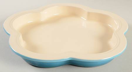 Azure Flower Shaped Platter