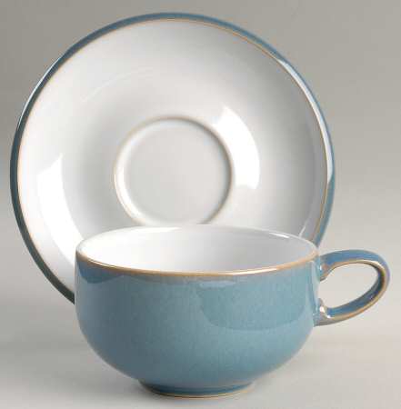 Azure Flat Cup & Saucer Set