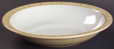 Caramel Stripes Rim Soup Bowl
