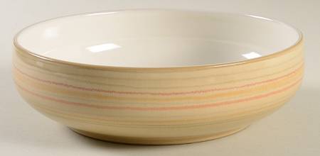 Caramel Stripes 9" Salad Serving Bowl