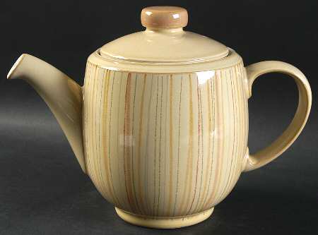 Caramel Stripes Teapot & Lid