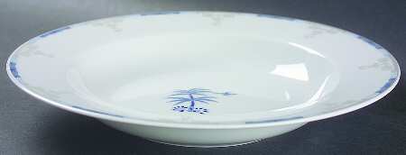 Mandarin Blue Rim Soup Bowl