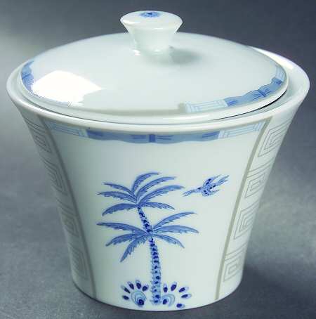 Mandarin Blue Sugar Bowl & Lid