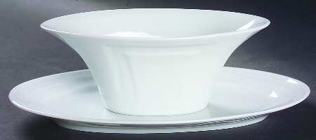 Celtika White Gravy Boat & Underplate/Relish