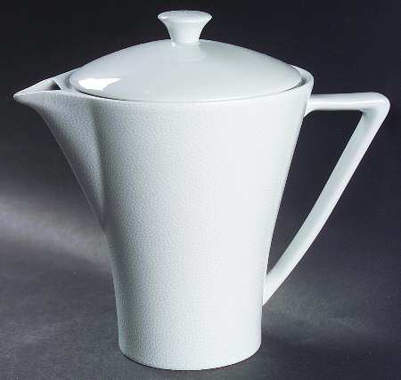 Seychelles White Tea/Coffee Pot & Lid by Philippe Deshoulieres