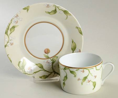 Orangeraie Flat Cup & Saucer Set