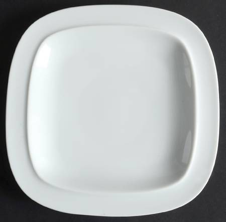 White Squares Tea Plate