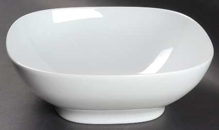 White Squares 10" Pasta Serving Bowl