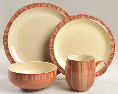Fire Stripes 4 Piece Place Setting