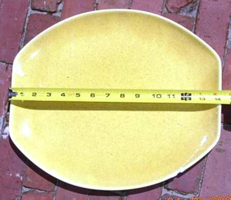 Bantu Yellow (Gold) 14" Chop Plate (Round Platter) by Denwar