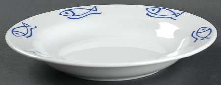 Bistro Fish Large Rim Soup Bowl