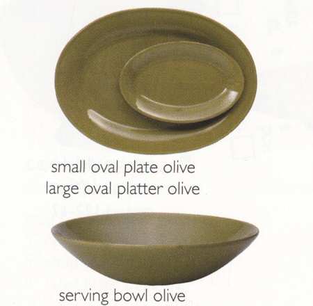 Patina Color Groups Tundra (Med Greens) 10" Oval Serving Platter