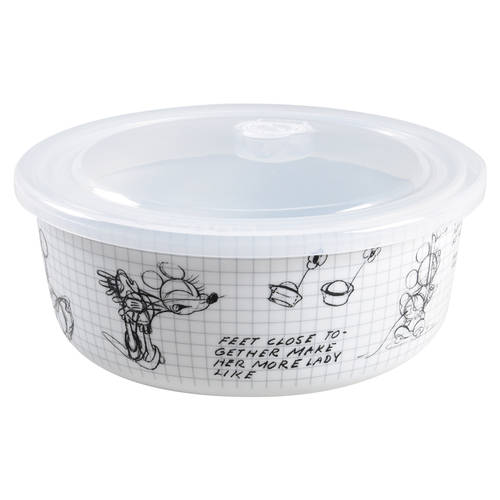 Sketch Book 32 Oz Round Plastic Microwave Bowl w/Vent Lid