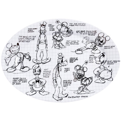 Sketch Book 14" Oval Serving Platter