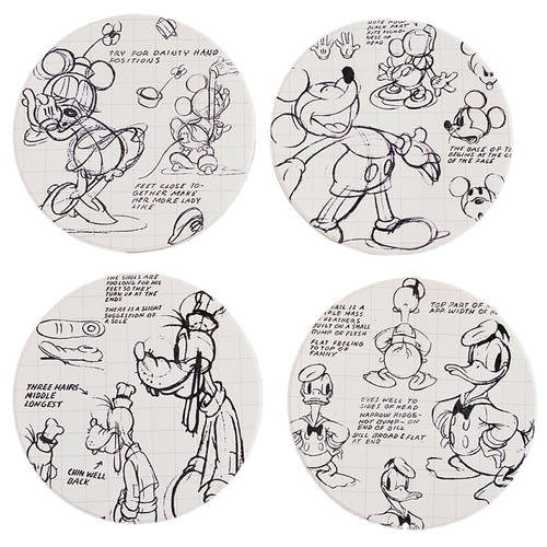 Sketch Book Coaster - Set of 4 Motifs