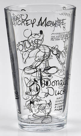 Sketch Book Glassware Flat Tumbler
