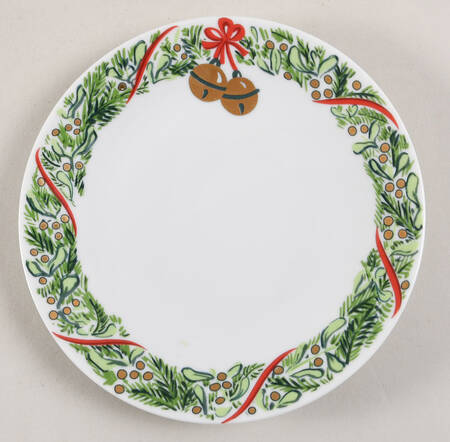 Holiday Wreath Canape Plate