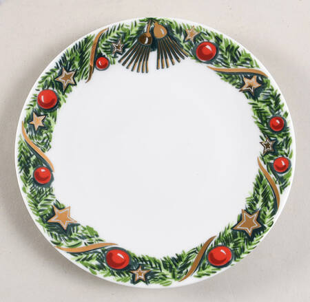 Holiday Wreath Canape Plate