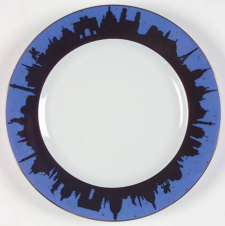 Paris la Nuit (Paris Night Skyline Blue) by Philippe Deshoulieres