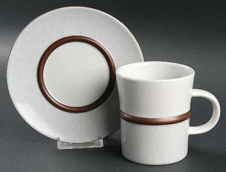 Mettalise Bronze Flat Cup & Saucer Set