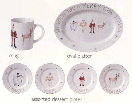 Holiday Characters Dessert/Pie Plate