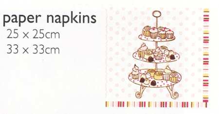 Cakes Package of Paper Beverage Napkins