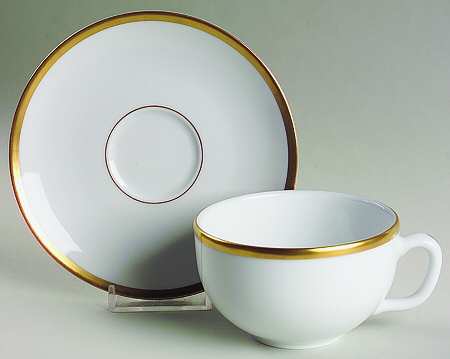 Senat Gold (Restaurant) Flat Cup & Saucer Set