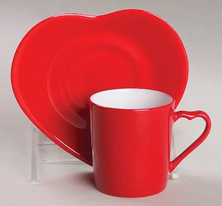 Coeurs Flat Demitasse Cup & Saucer Set