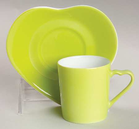 Coeurs Flat Demitasse Cup & Saucer Set