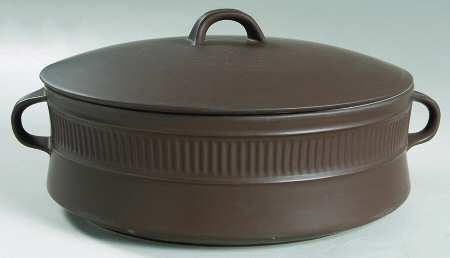 Flamestone Brown (Newer) 4 Quart Round Covered Casserole