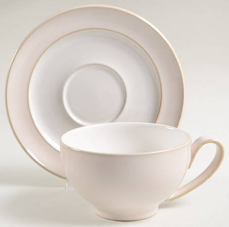 Natural Pearl Footed Cup & Saucer Set