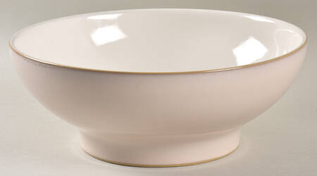 Natural Pearl 9" Round Pedestal Serving Bowl