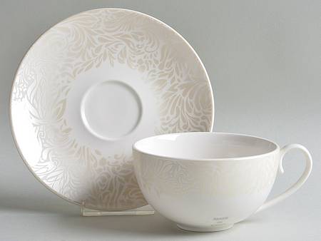 Lucille Gold Flat Cup & Saucer Set