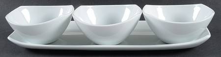 Classic Fjord Dip Bowl Set-3 Bowls w/Tray