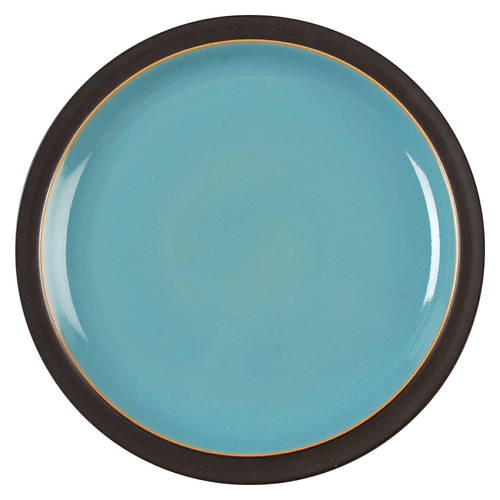 Duets Brown and Turquoise Salad/Dessert Plate