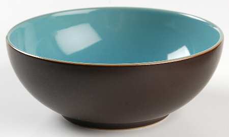 Duets Brown and Turquoise Soup/Cereal Bowl
