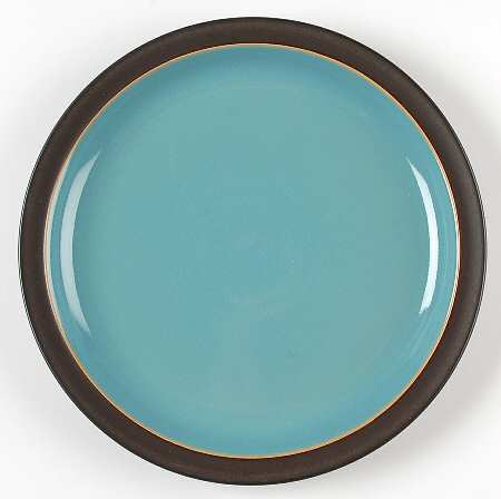 Duets Brown and Turquoise Dinner Plate