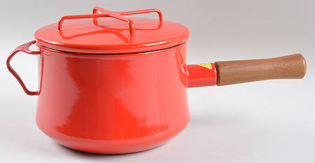 Kobenstyle Chili Red (Newer) 3 Quart Covered Metal Saucepan