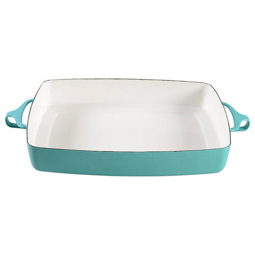 Kobenstyle Teal 13" Metal Rectangular Baker