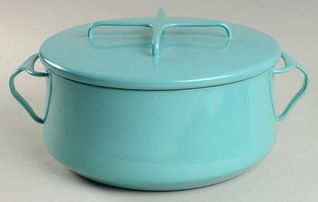 Kobenstyle Teal 4 Quart Metal Covered Casserole