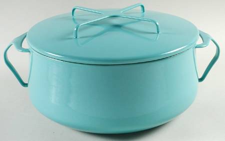 Kobenstyle Teal 6 Quart Metal Covered Casserole