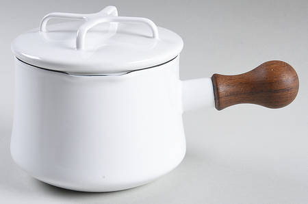 Kobenstyle White (Newer, 2012) 1.0 Quart Metal Covered Saucepan