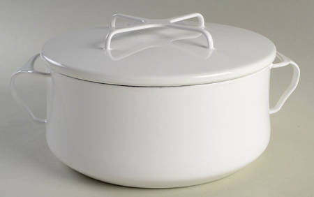 Kobenstyle White (Newer, 2012) 4 Quart Metal Covered Casserole