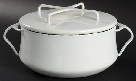 Kobenstyle White (Newer, 2012) 2 Quart Metal Covered Casserole