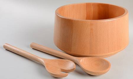 Malmo Wood Solid 2-Piece Salad Set