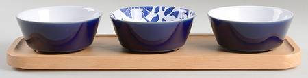 Malmo Dip Bowl Set- (2 DIBM1 & 1 DIBM2) & Wood Tray