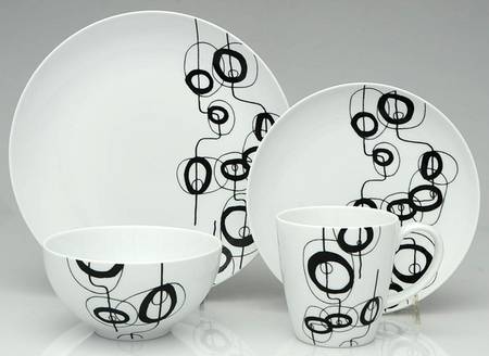 Shake Black 4 Piece Set
