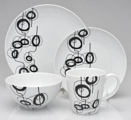 Shake Black 16 Piece Set